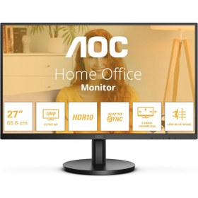 Resim AOC 27" U27B3M 60HZ 4MS 4K HDMI DP UHD VA Monitör 