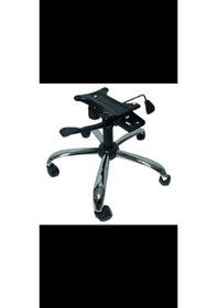 Resim Tura Ofis Çift Kollu Kuyruklu Mekanizma Krom Ayak Teker Amortisör 