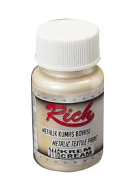 Resim Rich Metalik Kumaş Boyası 50 cc Krem 3116 
