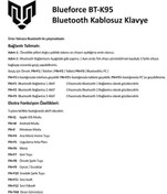 Resim Blueforce Bt-k95 Bluetooth v5.0 ios Android Uyumlu Kablosuz Klavye Siy 