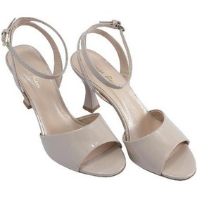 Resim Poletto Hakiki Deri Bej Sandalet Topuklu 319 183 V2-2116 Bej 