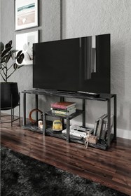 Resim Genel Markalar Oreo Tv Sehpa Siyah Mermer Desen 