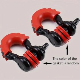 Resim Sinuoshop Siyah 2li Set Ağır Hizmet D Halkası 19 5 Ton Kapasite Çekme Kurtarma 