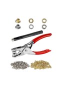 Resim 500 Adet 1/4 İnç Grommet Alet Takımı, Deri Delgeç Pense 