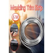 Resim Mastercar Dekoratif Panjur Krom Kaplama Şeridi 6 Metre Nikelaj Çıta Kapı Bağaj Koruyucu Fitil Şerit 