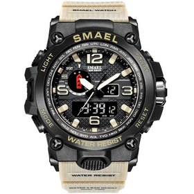 Resim Smael S1545 Analog ve Dijital Kol Saati Siyah - Haki 