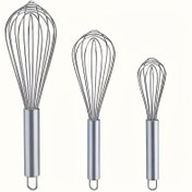 Resim Paslanmaz Çelik Mikser Seti 3'lü - İçerir 20.32cm, 25.4cm ve 30.48cm - Karıştırma, Karıştırmak & Blender için - Balon Tasarımlı Geliştirilmiş Versiyon, Mutfak Çırpıcı | Paslanmaz Çelik Mikser | Dayanıklı Mutfak Aracı 