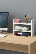 Resim Vivonty Masa Üstü Organizer Çalışma Masası Düzenleyici Kitaplık 