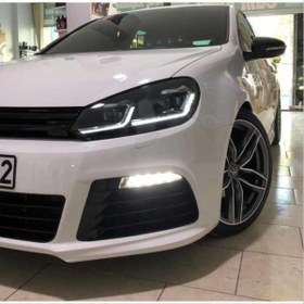 Resim Volkswagen Golf 6 İçin 7.5 Görünüm J Led Far (Uzun Kısa Led Ampul -Tam Dolu) 