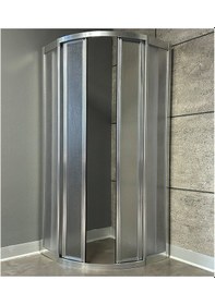 Resim Teknesiz Oval Duşakabin Mika Plastik Camlı Gümüş 