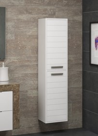 Resim Alfa Banyo Gökçe Mdf Beyaz 140 Cm Lüx Boy Dolabı**demonte Değil 