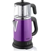 Resim Karokstore IH33202 Demli Stil Mor Cam Çay Makinesi 