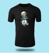 Resim Vespa Skull Siyah Baskılı Tshirt Modeli 