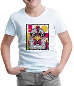Resim A Rooster Wearing Sunglasses Beyaz Çocuk Tshirt 001 