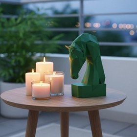 Resim Dekoratif Kitap Tutucu Kübit At Figürlü Biblo yeşil 