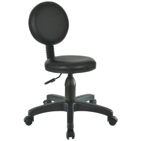 Resim Mobilyakeyfi Bürocci Plastik Ayaklı Çalışma Koltuğu - Siyah - 2010G0101 