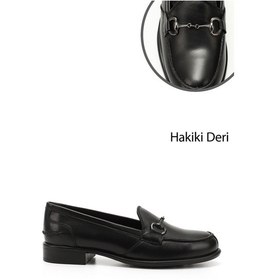 Resim Gönderi R Kadın Siyah Tokalı Hakiki Deri Loafer Ayakkabı Gdza13424210 Siyah 