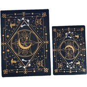 Resim A5/A4 Sihirli Yıldız ve Ay Desenli Kağıt Kesme Matı Masaüstü Koruma Oyma Tahtası 