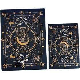 Resim A5/A4 Sihirli Yıldız ve Ay Desenli Kağıt Kesme Matı Masaüstü Koruma Oyma Tahtası 