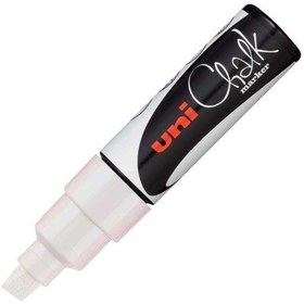 Resim Uni Chalk Marker Wet Wipe Pwe-8K Kesik Uçlu Tebeşir Kalemi Beyaz 