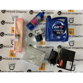 Resim Clio 2 Kango K9K Motor Yağ ve Filtre 1.5 Dci Bakim Seti Kiti Full 