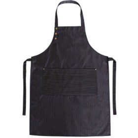 Resim Siyah Şerit Su Geçirmez Mutfak Önlükleri, Aile Mutfağı, Restoran, Bahçe İçin Cepli Ayarlanabilir Önlük, Garsonlar İçin Önlük, Garson Kız 