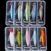 Resim 5 Adet Premium Metal Jig Balıkçılık Yemleri - Hızlı Batan, Kıyı Dökme & Trolling Yemleri Tatlı ve Tuzlu Su Balıkçılığı İçin, 10g/21g/28g/40g 