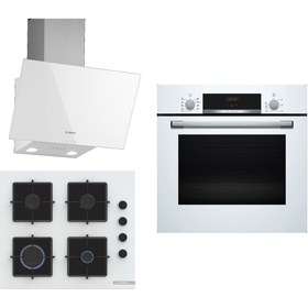 Resim Bosch Beyaz 3 Lü Ankastre Set 299 ( HBF534EW3T - POP6C2P30O - DWK63PJ20T ) 