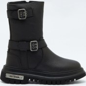 Resim Black Hakiki Deri Kadın Bot & Bootie HD0777056603 