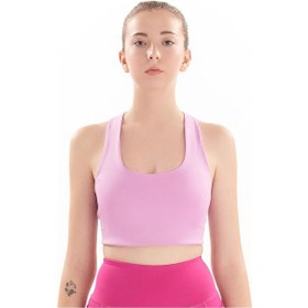 Resim Josejuan Kadın Kare Yaka Sırt Detaylı Spor Sütyeni 7153-lila 