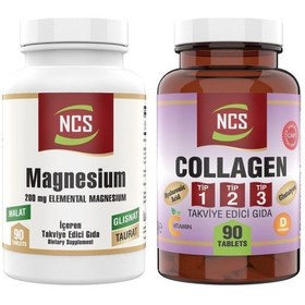 Resim Ncs Hidrolize Collagen Tip 1-2-3 Glutatyon 90 Tablet + Magnesium 90 Tablet 