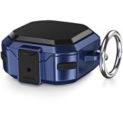 Resim Microsonic Samsung Galaxy Buds Pro Kılıf Darbeye Dayanıklı Sert Koruyucu + Askılık Lacivert 
