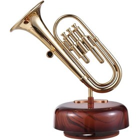 Resim Trompet Müzik Kutusu Klasik Rüzgarlı Müzik Kutusu Dönen 