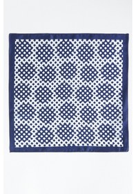 Resim Ac&Co / Altınyıldız Classics Erkek Lacivert - Beyaz Desenli Mendil Lacivert - Beyaz 