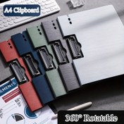 Resim 360° Dönebilen Metal Klipsli A4 Premium İş Dosyası, Retro Katlanır Tahta, Kalınlaştırılmış Köpük PP Ped, 70 Sayfa Kapasiteli, Çoklu Renk Seçenekleri – Ofis, Seyahat ve Toplantılar İçin Yazı Panosu ile Temel Ürün 