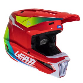 Resim Motosiklet kros enduro kask Leatt Moto 2.5 V25 kırmızı fluo XXL 