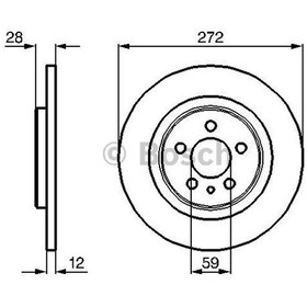 Resim Bosch 0986479064 Arka Fren Dısk Aynası P407 C5 Iıı 1.6hdı 110 Fap 1.8 2.0 2.0hdı 135 Fap 2.2 3.0 05 / 04 Olcu: Cap:272 Kalınlık:12x5dl 