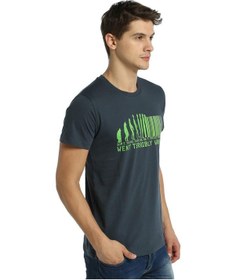 Resim Bant Giyim - Barcode Füme Erkek T-shirt Tişört Füme 