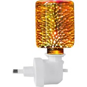 Resim Maiyame 3d Cam Aroma Lambası - Sigarasız Mum Ergitici Işık - Ev Dekorasyonu Masa Lambası Avrupa Standartı M-10 