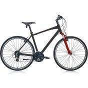 Resim Carraro Sportıve 224 Erkek Şehir Bisikleti 457H V 28 Jant 24 Vites Mat Siyah-Kırmızı-Antrasit 