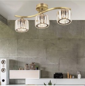 Resim Tufty 3Lü Eskitme Kristalli Modern Yatak Odası Salon Kristal Avize 