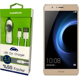 Resim Case Man Huawei Honor V8 Araç Şarj Cihazı Adaptör + Data Kablosu Hızlı Şarj Özellikli 