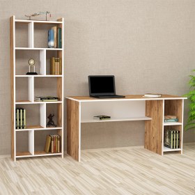 Resim Kalender Dekor Avel Snow 145 cm Çalışma Masası Takımı 
