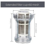 Resim Balık Tankı Balık Tuvalet Tam Şeffaf Balık Atık Toplayıcı Akvaryum Drenaj 60 Mesh Extended Cup '+3'lü Yedek Filtre Seti 