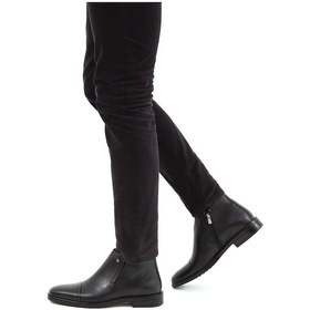 Resim Tamer Tanca Erkek Hakiki Deri Siyah Klasik Bot 205 5253 Erk Bot Sk21-22 Sıyah Siyah 