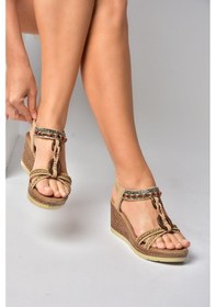 Resim Fox Shoes Y274522209 Ten Dolgu Tabanlı Kadın Sandalet 