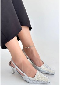 Resim Alfanora Sione Gümüş Cilt Topuklu Ayakkabı Çok Renkli 