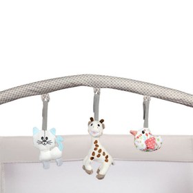 Resim Renolux Sophie La Girafe Park Yatak Oyun Parkı Optic Z So Chic - Bej 