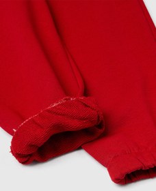Resim United Colors of Benetton Erkek Çocuk Kırmızı Baskılı Beli ve Bileği Lastikli İpli Eşofman Altı 