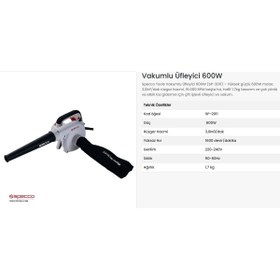 Resim Specco Elektrikli Üfleyici 600w Sp2011 
